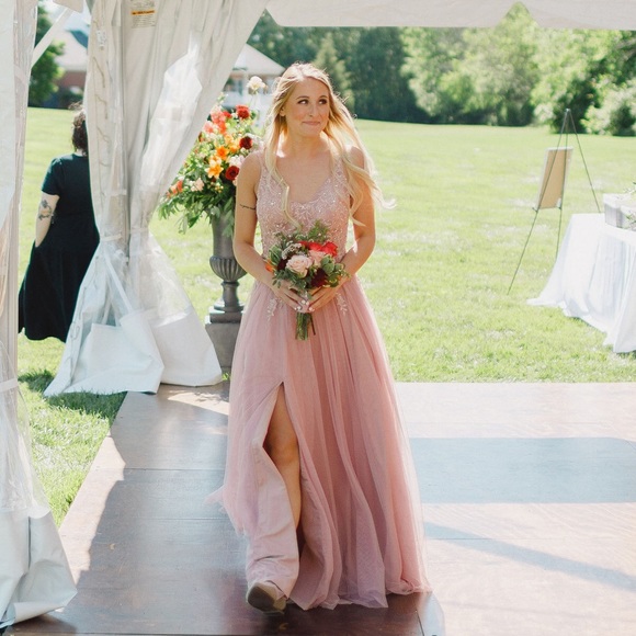 JJ’s House size 6 dusty rose bridesmaids/prom dress. - Picture 1 of 5